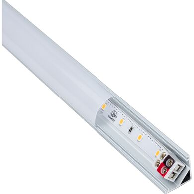 Task Lighting LR1P324V18-03W3 12-9/16" 120 Lumens/Ft. 24-Volt Accent Output Angled Linear Fixture, Single-White, Fits 18" Wall Cabinet, 116 Lumens/Fixture, 3 Watts, Soft White 3000K