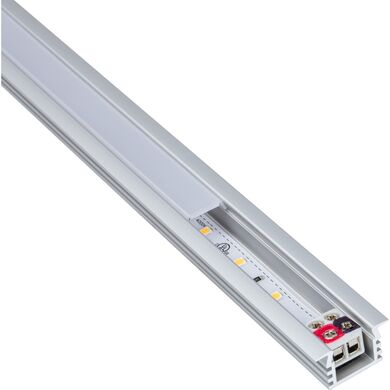 Task Lighting LR1PX24V21-03W4 16-1/2" 120 Lumens/Ft. 24-Volt Accent Output Recessed Linear Fixture, Single-White, Fits 21" Wall Cabinet, 148 Lumens/Fixture, 3 Watts, Cool White 4000K