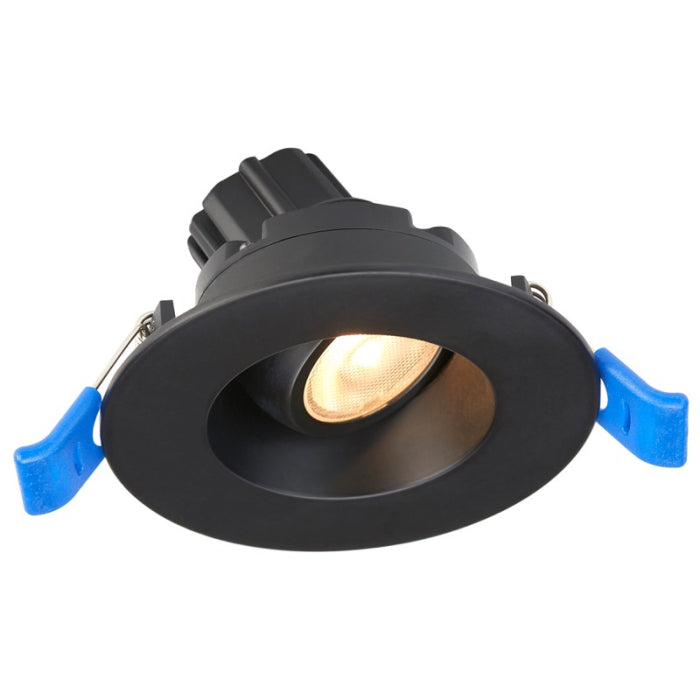 Lotus LED Lights LRG2-40K-BK 2" Round Regressed Gimbal LED Downlight, CCT 4000K, 430lms, 120V, Black Finish