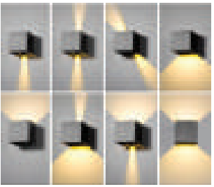 Westgate LRS-Q-MCT5-BK Wall Cube W/ Adjustable Beam Angle Up/ Down Outdoor Lights, 5CCT, Lumens 800LM, Wattage: 15W