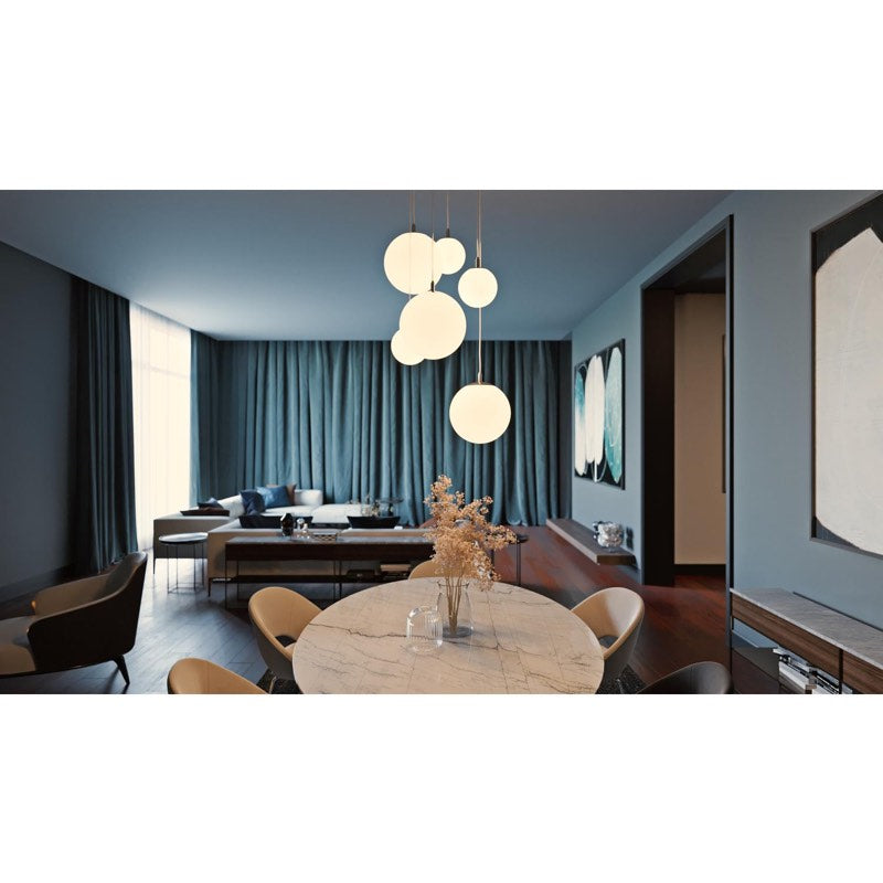 AFX Lighting LRTP07MBBK Loretto 1 Light 7 Inch Pendant In Black With White Glass Diffuser