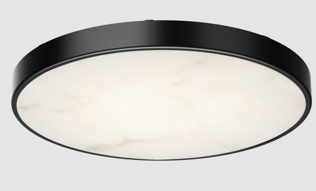 Lighting Spot 26 LS-AL-9TL-18W 5CCT-BL 9" Alabaster Slim LED Panel Light, Wattage 18W, Multi-Color Temperature, Black Finish