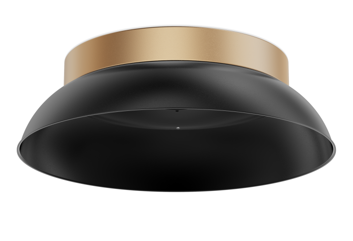 Lighting Spot 26 LS-C-12BG 15" Round Baffle Recessed Can Housing - Finish: Black and Gold