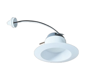 4" LED Selectable 5CCT Baffle 12V Low Voltage Bi-Pin Lumens 750 lm, Wattage 10W, White Finish