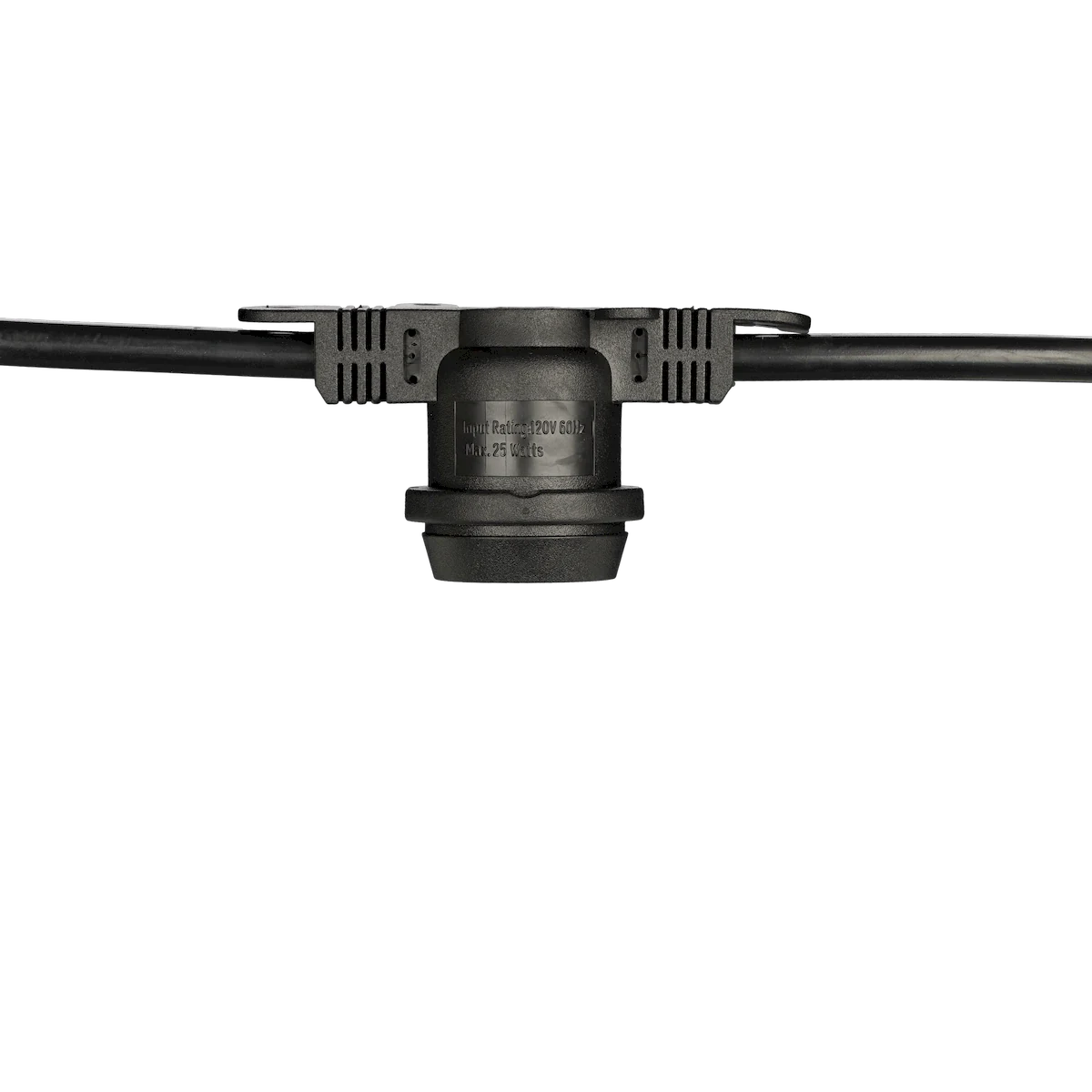 American Lighting LS-MNS-24-100-BK 100ft Commercial Grade Light String - 50 E26 Sockets, Non-Suspended, Black (120V AC)