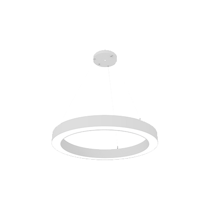 Lighting Spot 26 LS-SUPD-RP24-40WT-4CCT-WH 24" Modern Ring Pendant Up & Down Light - Color Temperature: 4CCT - Finish: White