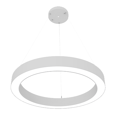 Lighting Spot 26 LS-SUPD-RP48-100WT-4CCT-WH 48" Modern Ring Pendant Up & Down Light - Color Temperature: 4CCT - Finish: White