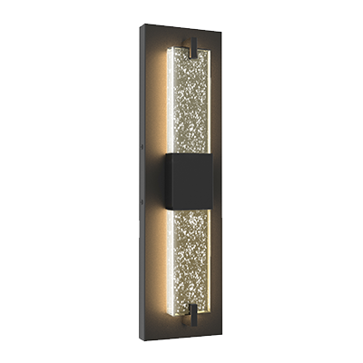 Lighting Spot 26 LS-WL16-BG20W-5CCT 16" Crystal Bubble Glass Modern LED Wall Light- Color Temperature: 5CCT - Wattage: 20W - Color: Black