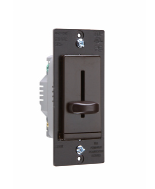 Wattstopper LS600 LS Series Incandescent Slide Dimmer, Brown