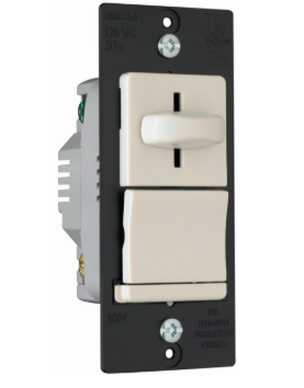 Wattstopper LS600PLA 600W Single Pole, Preset Incandescent Dimmer, Light Almond