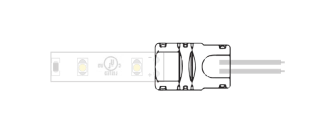 Core Lighting LSA-HW8-HPX10 8" Snap-on To Hardwire Connector 10mm Wide