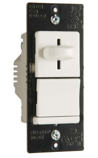 Wattstopper LSCL453P LS Series CFL/LED/Incandescent 3-Way Slide Dimmer, Non-Preset, Brown Finish