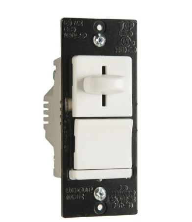 Wattstopper LSCL453PW LS Trademaster CFL/LED/Incandescent 3-WAY, Preset Dimmer White Finish