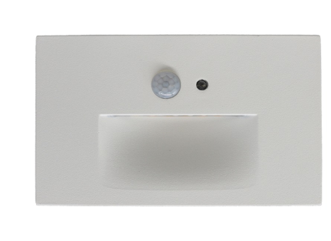 Lotus LED Lights LSD03-3K-WH 2.5 Watt Horizontal Led Step Light - Motion Sensor - Photocell - 3000k - 80 Lumens - 120v - White Finish