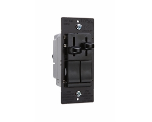Wattstopper LSDC163PBKV 300W Incandescent/ Halogen Single-Pole/3- Way, Preset Dimmer and 1.6A Fan Speed Control, Black Finish