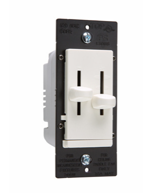 Wattstopper LSDC16IV LS Series Fan Speed Control/Dimmer, Ivory Finish