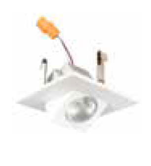 2” LED Square Adjustable LED Recessed Downlight, Black Finish 2700K Finish