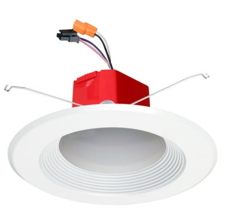5"/6" 0-10V Selectable 5CCT LED Round Baffle Reflector Retrofit Downlight