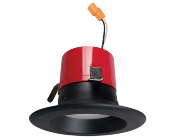 Lighting Spot 26 LSRD-3RS5CCT-BL 3 Inch LED Black Round Smooth Reflector Retrofit