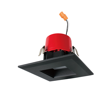 Lighting Spot 26 LSRD-3SQB5CCT-BK 3 Inch Selectable 5CCT LED Square Baffle Reflector Retrofit Black finishes