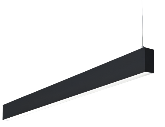 Lighting Spot 26 LSS-8-3CCT-BL 8' Selectable 3CCT Down Direct LED Linear Light, Lumens 800 lm, Wattage 80W, Color Temperature 30K/40K/50K, Black Finish