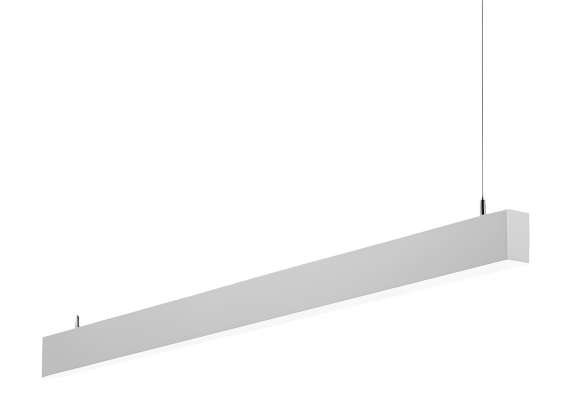 Lighting Spot 26 LSS-8E-3CCT 8' Selectable 3CCT Down Direct LED Linear Light with Emergency Battery Backup, White Finish