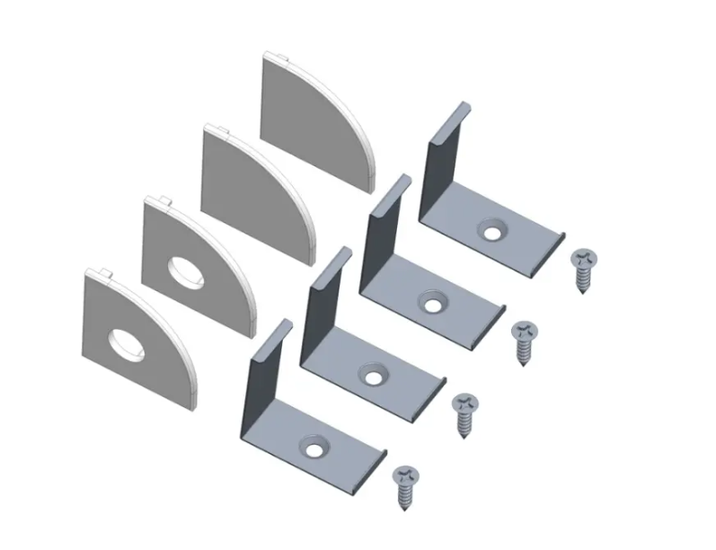Lutron LU-45T-ACS Lumaris Accessory Pack for Angled Large LED Tape Light Mounting Channel (Channel Sold Separately)