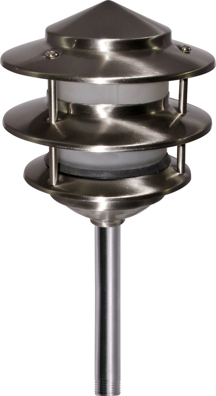 Dabmar Lighting LV102-SS304 Stainless 304 Pagoda 3-Tier 1/2" Base 6" Top, 2-Pin, Stainless Steel 304