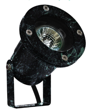 Dabmar Lighting LV108-VG Cast Aluminum Directional Spotlight in Verde Green Finish