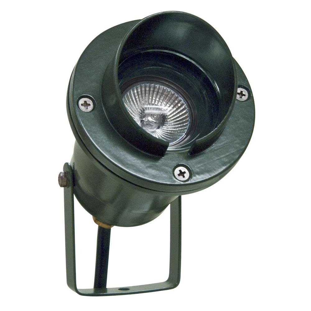 Dabmar Lighting LV109-L3-65K-G LED Cast Aluminum Spot Light W/ 2-Pin, 12V, Color Temperature 6500K, Green Hood