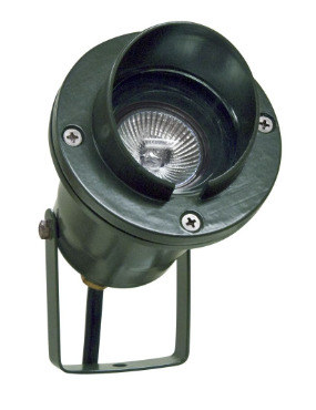 Dabmar Lighting LV109-L5-27K-G Cast Alum Spot Light 12V 2-Pin LED 5W 2700K Hood in Green Finish