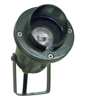 Dabmar Lighting LV109-L7-27K-G Cast Alum Spot Light 12V 2-Pin LED 7W 2700K Hood in Green Finish