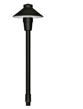 Dabmar Lighting LV12-B Small Top Cast Aluminum JC LED Path Light, Wattage 20W, Voltage 12V, Black Finish