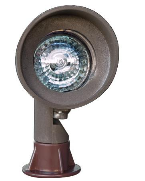 Dabmar Lighting LV130-BZ Cast Aluminum Directional Spotlight with Hood, Voltage 12V, Bronze Finish