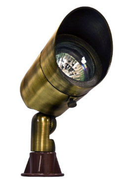 Dabmar Lighting LV131-L4-RGBW-ABS Brass Spot Light 12V 2-Pin LED 4W RGBW Hood in Antique Brass Finish