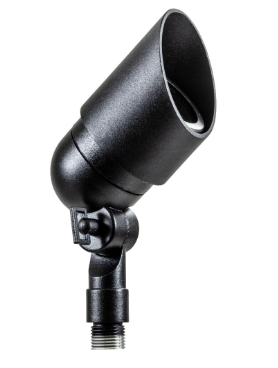 Dabmar Lighting LV133-L3-27K-B Cast Alum Spot Light 12V 2-Pin LED 3W 2700K Hood in Black Finish