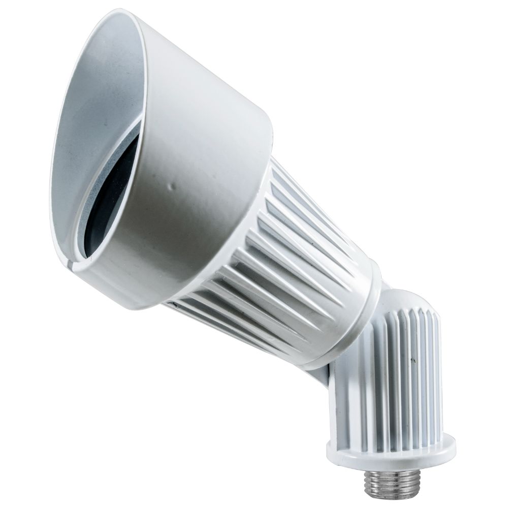 Dabmar Lighting LV203-L7-27K-W LED Cast Aluminum Spot Light W/2-Pin, 12V, Color Temperature 2700K, White Hood