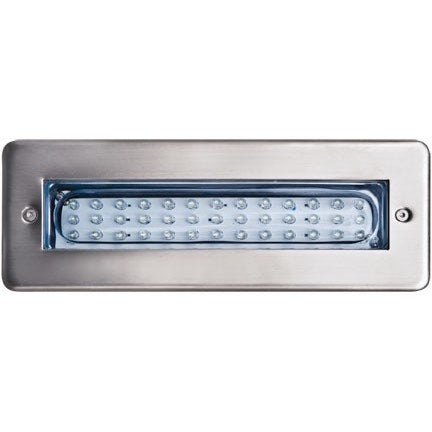 Dabmar Lighting LV21-LB3.5-W-SS316 LED 3.5 Watts Rectangular Stainless 316 Recessed Step Light W/39 LEDS, 12V, LB, Stainless Steel Finish
