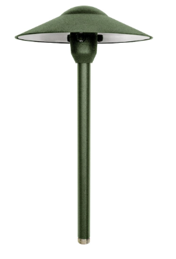 Dabmar Lighting LV214-L3-30K-G Cast Alum Large Top Path Light 12V G4 LED 3W 3000K in Green Finish
