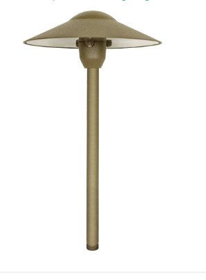 Dabmar Lighting LV214-L3-64K-BZ Cast Alum Large Top Path Light 12V G4 LED 3W 6400K in Bronze Finish