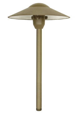 Dabmar Lighting LV214-L3-AMB-BZ Cast Alum Large Top Path Light 12V G4 LED 3W Amber in Bronze Finish