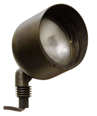 Dabmar Lighting LV23-L4-30K-BZ Cast Alum Spot Light 12V Screw LED 4W 3000K Hood in Bronze Finish