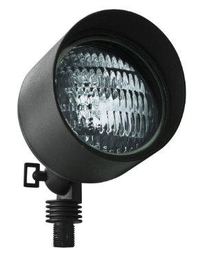 Dabmar Lighting LV23-L4-64K-B Cast Alum Spot Light 12V Screw LED 4W 6400K Hood in Black Finish