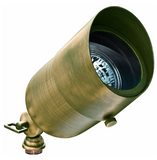 Dabmar Lighting LV29-ABS-HOOD Modern Antique Brass Halogen Low Voltage Exterior Directional Landscape Spot Lighting with Hood