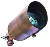Dabmar Lighting LV29-ABZ-HOOD Solid Brass Hooded Spot Light, 20W 12V, Bronze Finish
