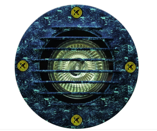 Dabmar Lighting LV295-L4-RGBW-VG Cast Alum In-Ground Well Light w/ Grill 12V 2-Pin LED 4W RGBW in Verde Green Finish