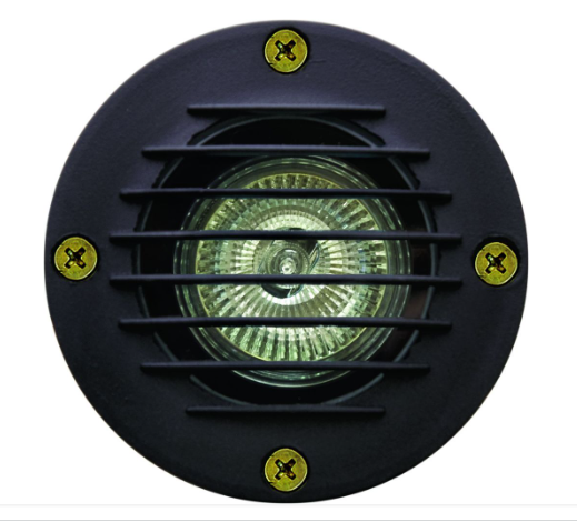 Dabmar Lighting LV295-L5-27K-B Cast Alum In-Ground Well Light w/ Grill 12V 2-Pin LED 5W 2700K in Black Finish