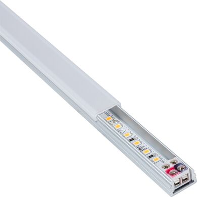 Task Lighting LV2P724V48-12W3 44-1/16" 225 Lumens/Ft. 24-Volt Standard Output Flat Linear Fixture, Single-White, Fits 48" Wall Cabinet, 661 Lumens/Fixture, 12 Watts, Soft White 3000K