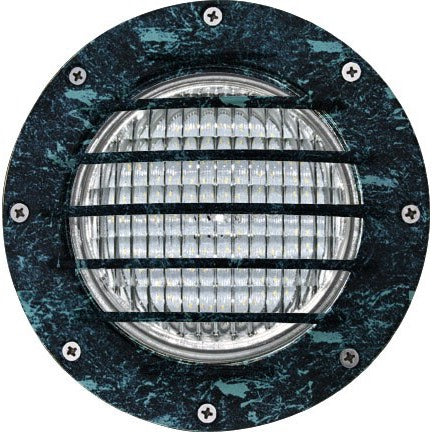 Dabmar Lighting LV305-L6-30K-VG LED In-Ground Well Light W/ Grill, 12V, Color Temperature 3000K, Verde Green Finish