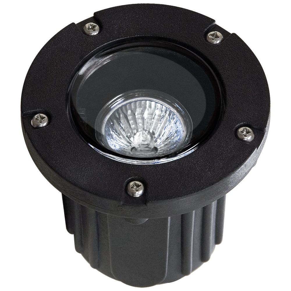 Dabmar Lighting LV342-L7-65K-B LED Polybutylene Terephthalate Adjustable In-Ground Well Light W/2Pin, 12V, Color Temperature 6500K, Black Finish